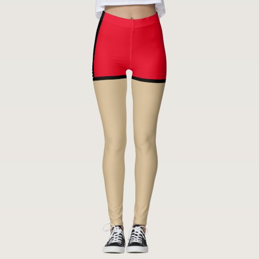 Funky fake shorts Uniek ontwerp Rits Chique stijl Leggings (Voorkant)