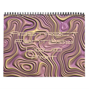 Funky Fantasy Golven 3D Moderne Kunst Designs Kalender