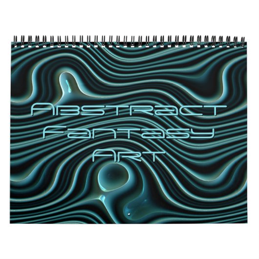 Funky Fantasy Golven 3D Moderne Kunst Designs Kalender (Hoes)