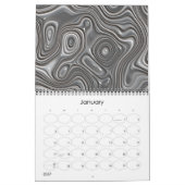 Funky Fantasy Waves 3D Moderne Art Design Kalender (Jan 2027)