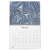 Funky Fantasy Waves 3D Moderne Art Design Kalender (Feb 2027)