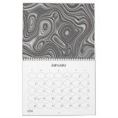 Funky Fantasy Waves 3D Moderne Art Design Kalender (Jan 2026)