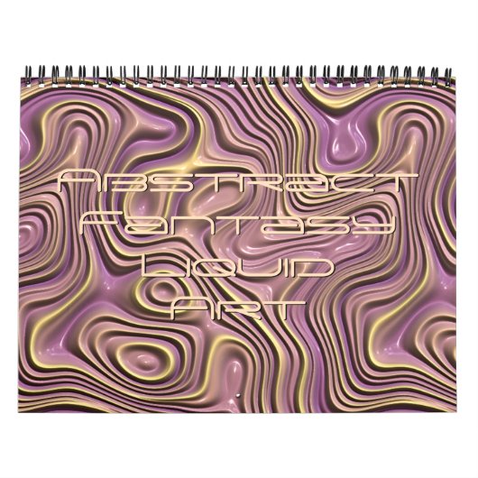 Funky Fantasy Waves 3D Moderne Art Design Kalender (Hoes)