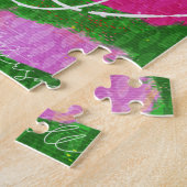 Funky Farmyard: Hen met de hand gekleed op een gro Legpuzzel (Zijkant)