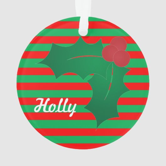 Funky Festive Holly Ornament (achterkant)