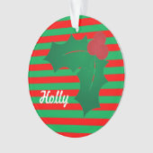 Funky Festive Holly Ornament (voorkant)