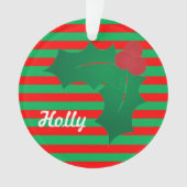 Funky Festive Holly Ornament (voorkant)