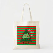 Funky Festive Stripes and Tree Tote Bag (Voorkant)