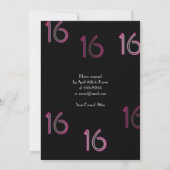 Funky Fireworks Sweet 16 verjaardagsuitnodiging Kaart (Achterkant)