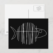 Funky Fish - B & W Briefkaart (Voorkant / Achterkant)