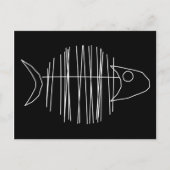 Funky Fish - B & W Briefkaart (Voorkant)