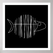 Funky Fish - B & W Poster (Voorkant)