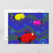 Funky Fish Briefkaart (Voorkant / Achterkant)