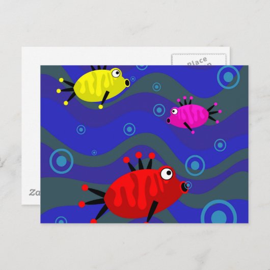 Funky Fish Briefkaart (Voorkant / Achterkant)