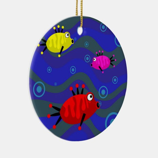 Funky Fish Keramisch Ornament (Rechts)
