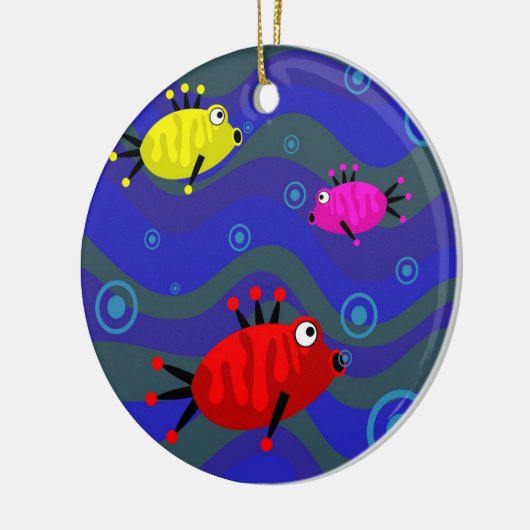 Funky Fish Keramisch Ornament (Links)