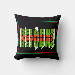 Funky Flag Colors Belarus Б р у е с kussen Pillow