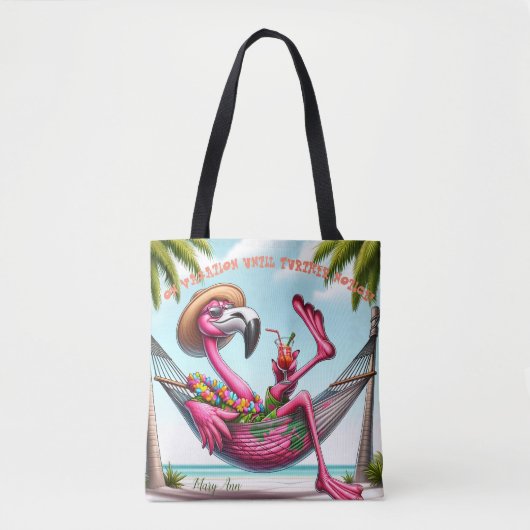 Funky Flamingo Beach Tote Bag (Voorkant)