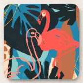 Funky Flamingo Bier Onderzetter (Voorkant)