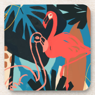 Funky Flamingo Bier Onderzetter