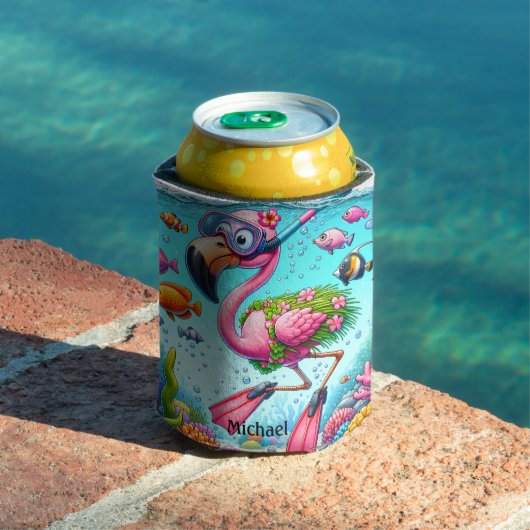 Funky Flamingo Blijf gehydrateerd Mijn vriend Blikjeskoeler (Insitu Zwembad)