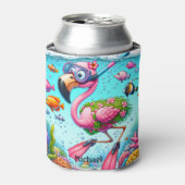 Funky Flamingo Blijf gehydrateerd Mijn vriend Blikjeskoeler (Blikje Voorkant)