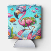 Funky Flamingo Blijf gehydrateerd Mijn vriend Blikjeskoeler (Achterkant)