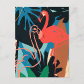 Funky Flamingo Briefkaart (Voorkant)
