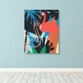 Funky Flamingo Canvas Afdruk (Insitu (Houten vloer))