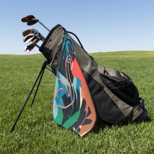 Funky Flamingo Golfhanddoek (Groen)