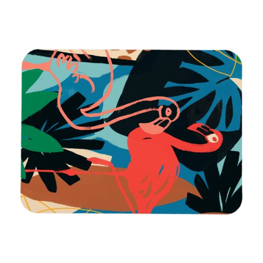 Funky Flamingo Magneet (Horizontaal)