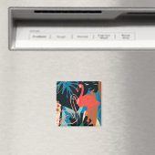 Funky Flamingo Magneet (Insitu (Vaatwasser))