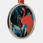 Funky Flamingo Metalen Ornament (Rechts)