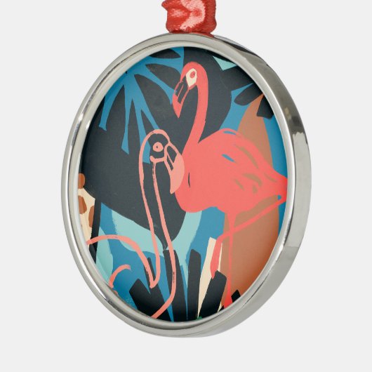 Funky Flamingo Metalen Ornament (Links)