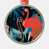 Funky Flamingo Metalen Ornament (Voorkant)