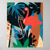Funky Flamingo Poster (Voorkant)