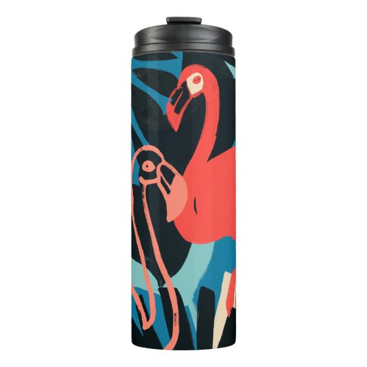 Funky Flamingo Thermosbeker (Voorkant)