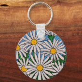 Funky Floral Daisy Sleutelhanger (Voorkant)