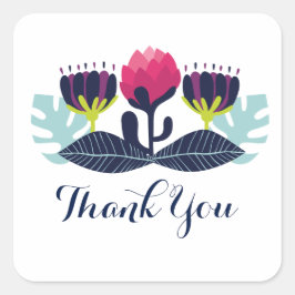 Funky Floral Dank je Stickers