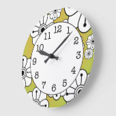 Funky Floral Decorative Wall Clock Grote Klok (Hoek)