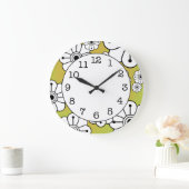 Funky Floral Decorative Wall Clock Grote Klok (Huis)