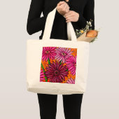 Funky Floral Gerbera Daisy Canvas tas (Voorkant (product))