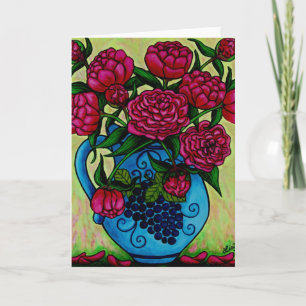 Funky Floral Greeting Kaart
