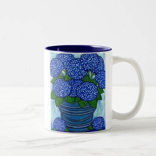 Funky Floral "Hydrangea" Coffe Mok (Rechts)