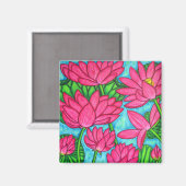 Funky Floral - Lotus Magnet (Voorkant / Achterkant)