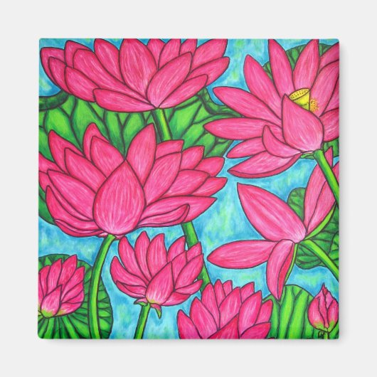 Funky Floral - Lotus Magnet (Voorkant)