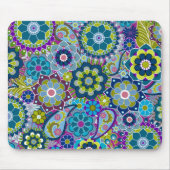 Funky Floral Pattern in trendy kleuren Muismat (Voorkant)