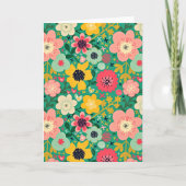 Funky Floral Pattern Kaart (Voorkant)
