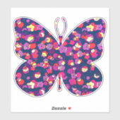 Funky  Floral Pattern Sticker (Vel)