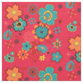 Funky Floral Pattern Stof (Close Up)